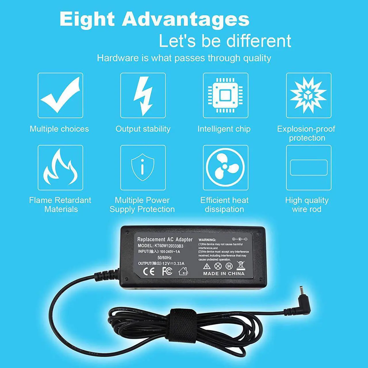 Alt view image 4 of 7 - 40W AC Adapter Docking Station Charger for Samsung 11.6" Chromebook 3 XE500C13 XE501C13 Chromebook 2 Model XE500C12 XE503C12 XE503C32 503c XE303C12 XE700T1C PA-1250-98 Laptop Notebook Power