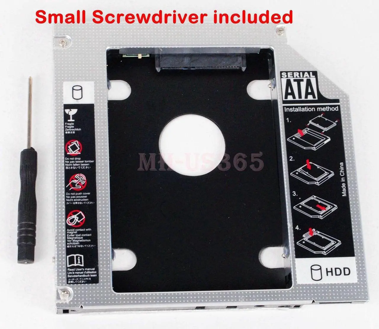Alt view image 2 of 7 - 2nd HDD SSD Caddy Tray For HP Pavilion DV3 DV4 DV5 DV6 DV7 DV8 Optical Drive DVD