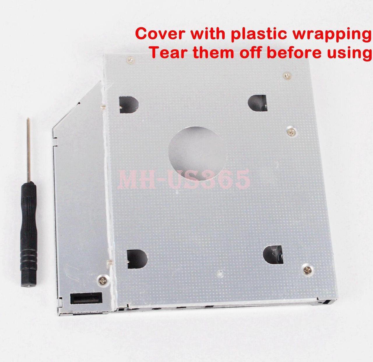 Alt view image 3 of 7 - 2nd HDD SSD Caddy Tray For HP Pavilion DV3 DV4 DV5 DV6 DV7 DV8 Optical Drive DVD