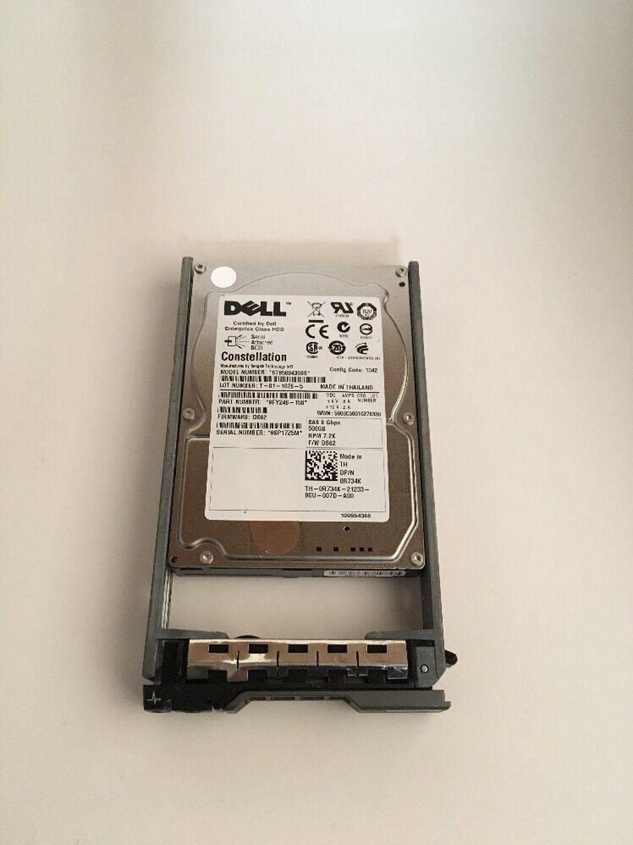 Alt view image 7 of 10 - DELL R734K  500Gb 7200Rpm Sas6Gbits 16Mb Buffer 2.5Inch Hard Disk Drive With Tray For Powervault Server
