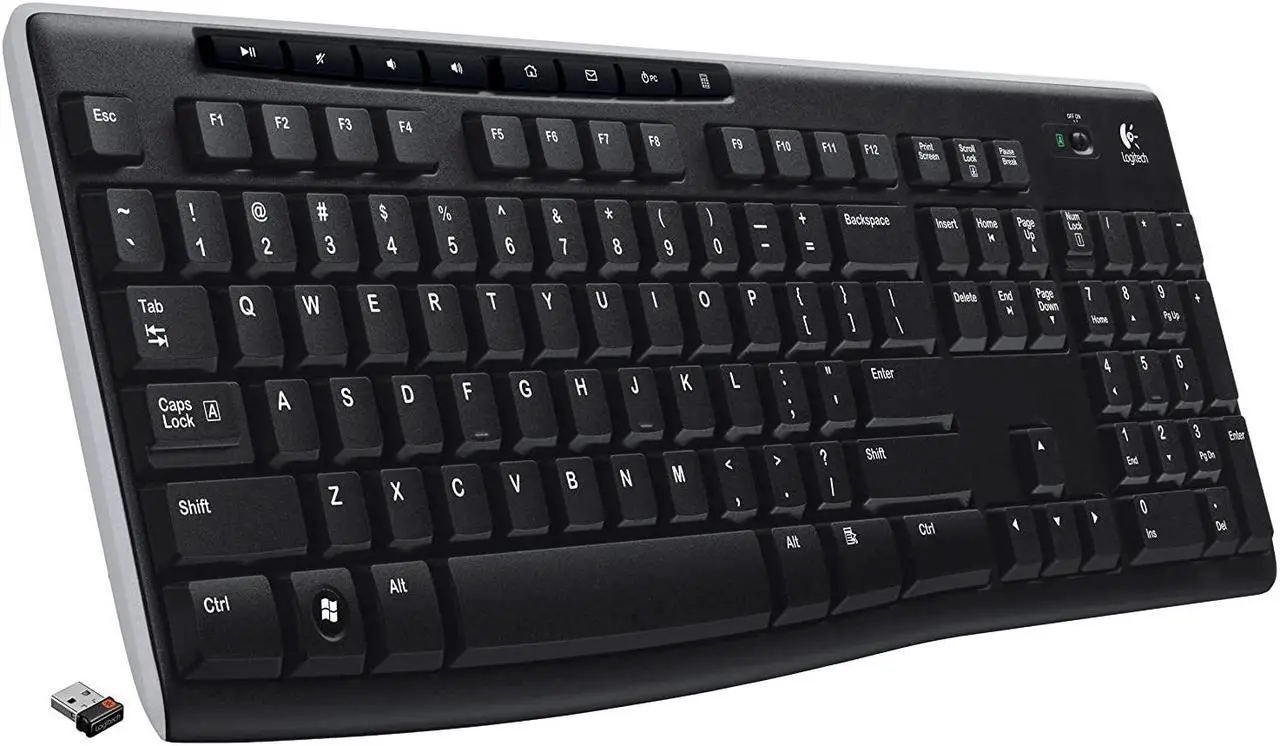 Alt view image 12 of 20 - Logitech K270 Wireless Keyboard K270 Black Logitech Unifying protocol (2.4 GHz) Wireless range: >33 ft (10m) wireless range Ergonomic Keyboard