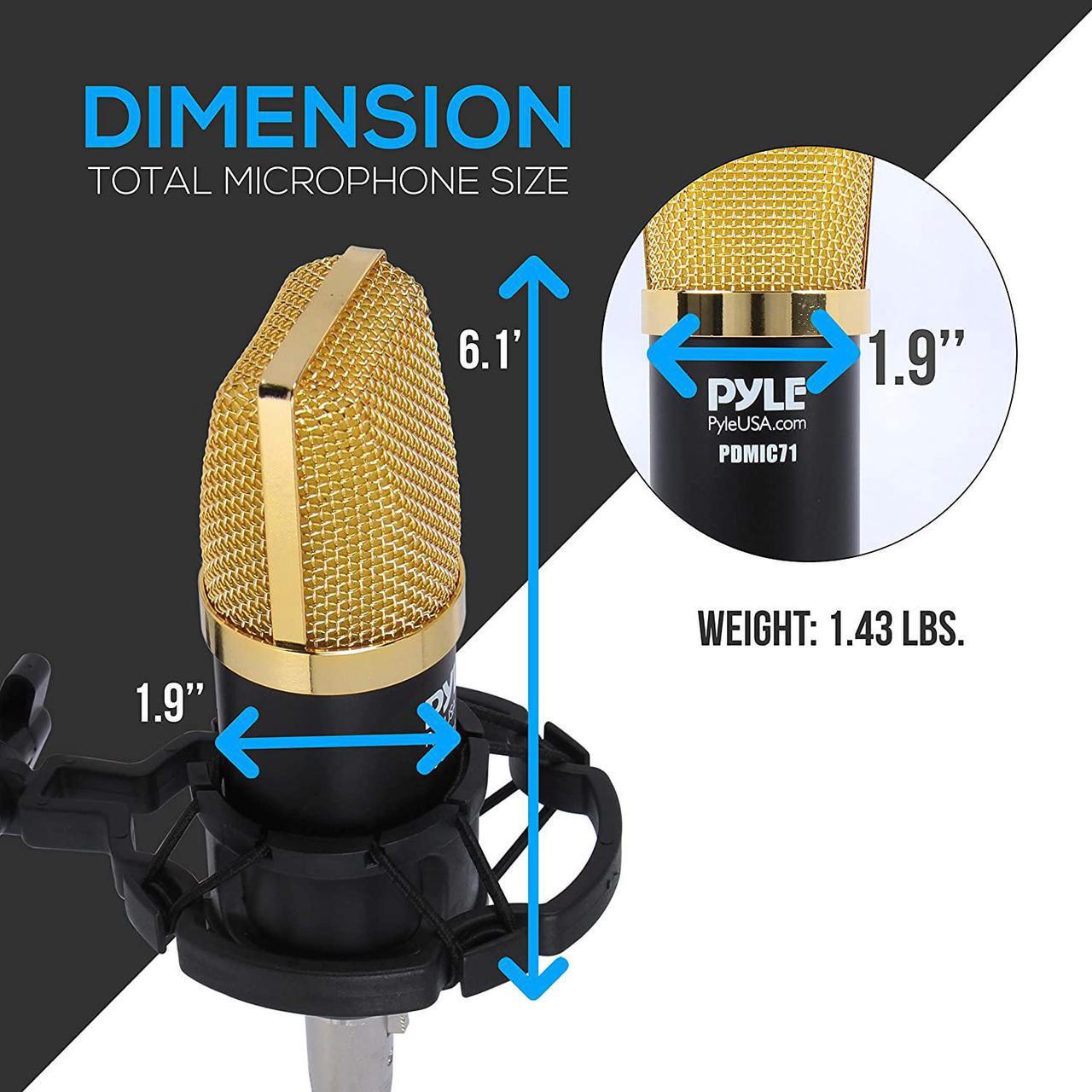 Alt view image 2 of 7 - Condenser Microphone Bundle, 3.5 Mm Recording Microphone, Shock Mount Plug And Play,Computer Microphone, Podcast, Recording, Studio Vocal, Youtube - Pyle Pdmic71