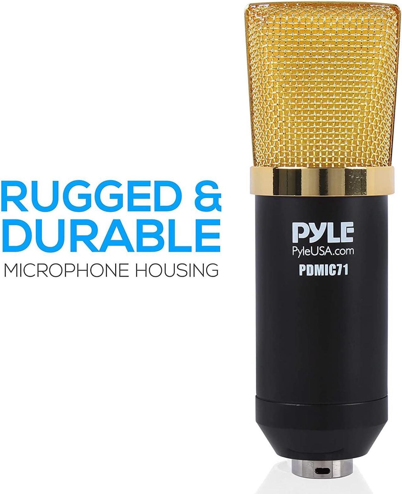 Alt view image 7 of 7 - Condenser Microphone Bundle, 3.5 Mm Recording Microphone, Shock Mount Plug And Play,Computer Microphone, Podcast, Recording, Studio Vocal, Youtube - Pyle Pdmic71