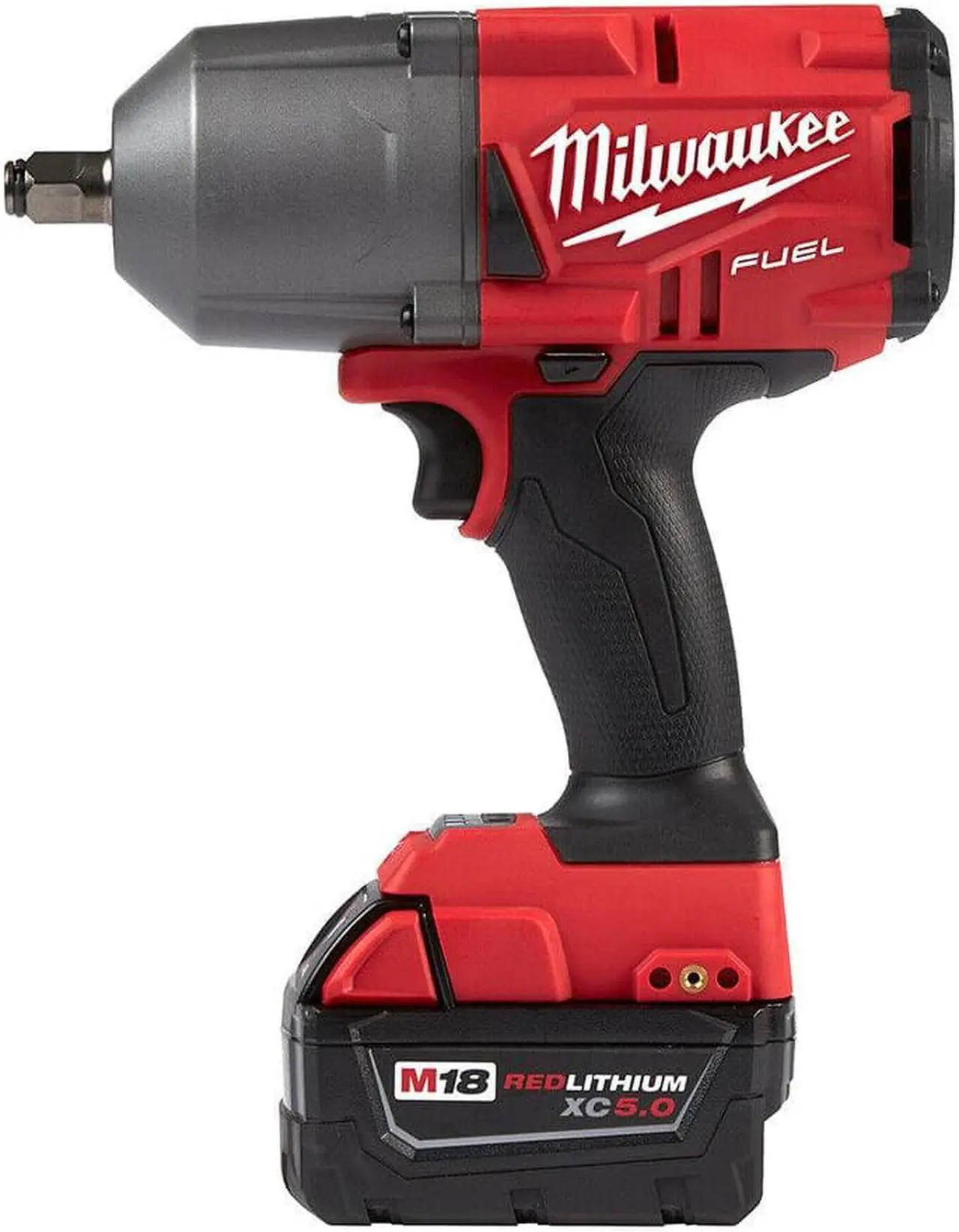 Alt view image 9 of 15 - Milwaukee Electric Tool - 2767-22 - Impact Wrench, Steel/Glass Filled Nylon/Rubber, Red, 18V, 10.75 H x 3.15 W x 8.39