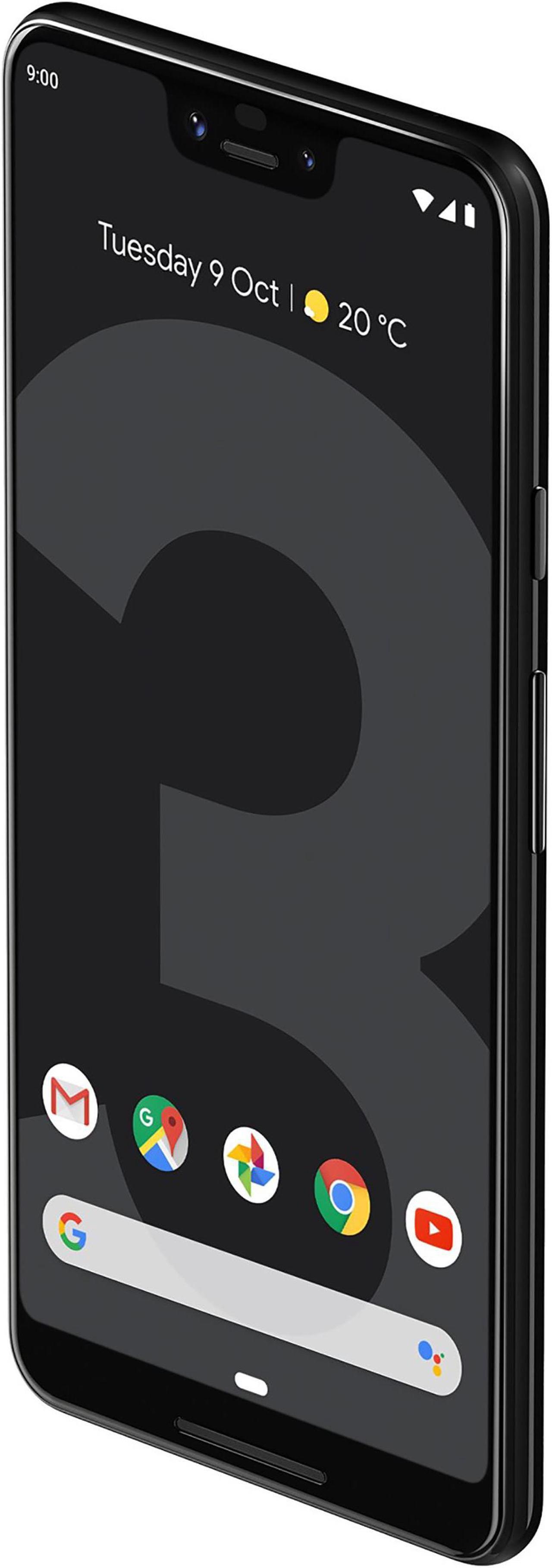 Alt view image 3 of 11 - Google Pixel 3 XL 64GB Unlocked GSM & CDMA 4G LTE Android Phone w/ 12.2MP Rear & Dual 8MP Front Camera - Just Black