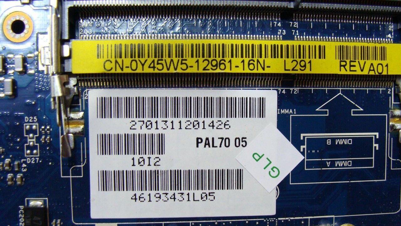 Alt view image 5 of 5 - Dell Latitude 13.3" E6320 Intel i7-2620M 2.7GHz Motherboard Y45W5 LA-6611P GLP*