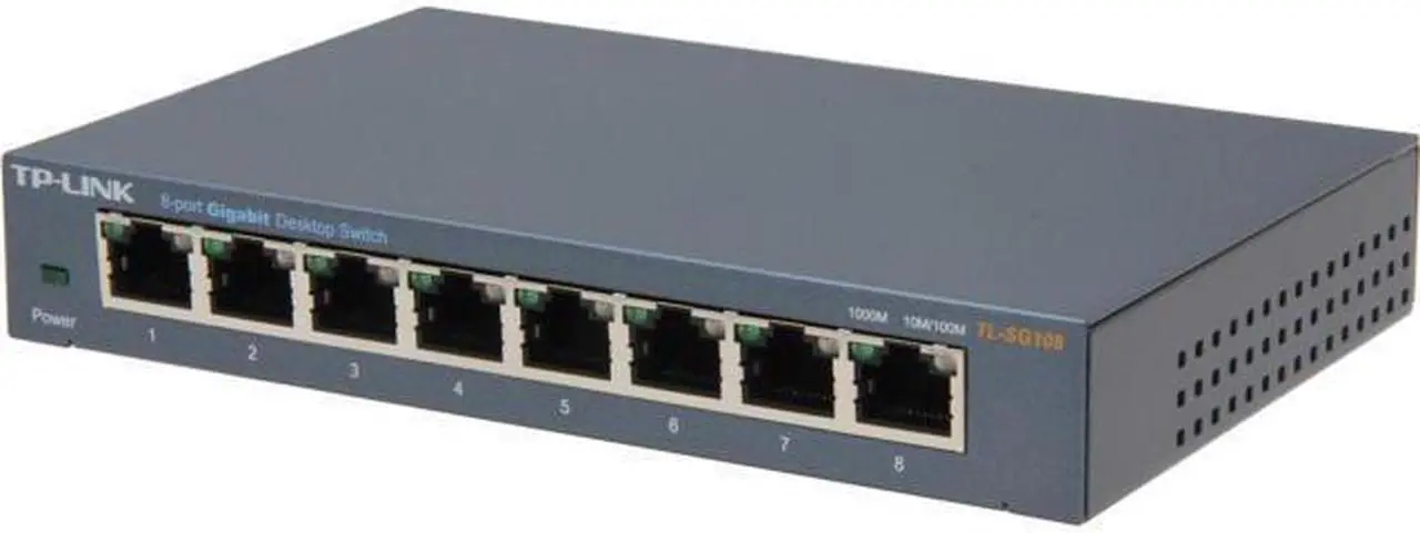Main image of TP-LINK TL-SG108 Unmanaged 10/100/1000Mbps 8-Port Gigabit Desktop Switch, Metal