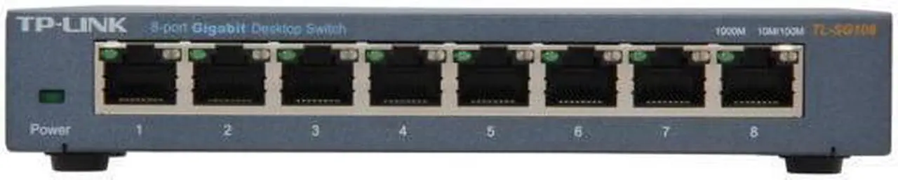 Alt view image 2 of 6 - TP-LINK TL-SG108 Unmanaged 10/100/1000Mbps 8-Port Gigabit Desktop Switch, Metal