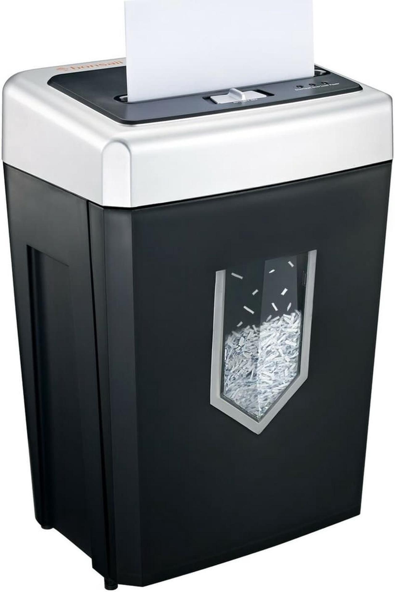 Alt view image 6 of 18 - Bonsaii 14-Sheet Cross-Cut Heavy Duty Paper Shredder, 30-Minute Continuous Running Time, Credit Card/Staples Shredders for Office, Quiet Shredding Machine with Jam Proof System (C169-B)