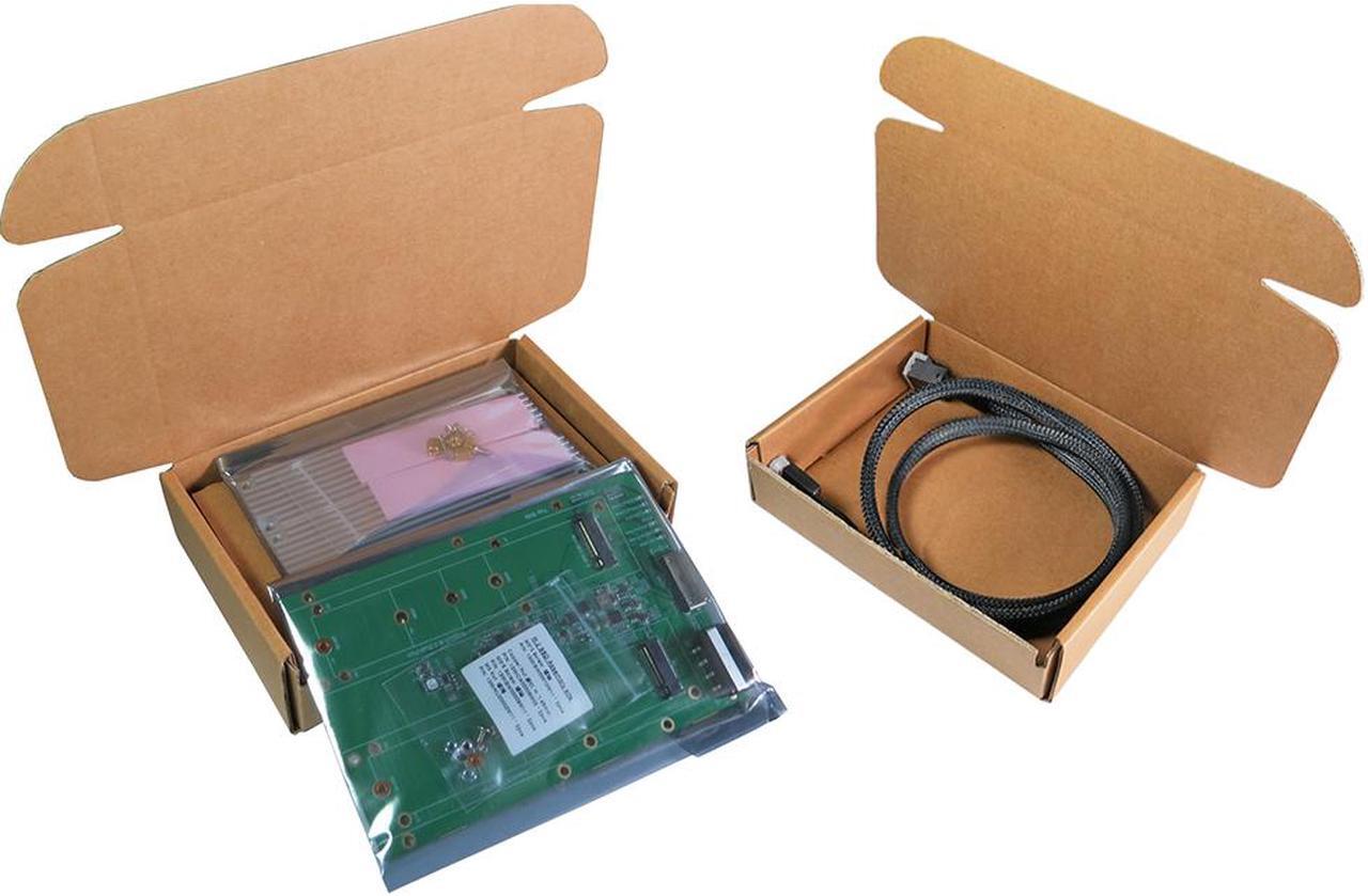 Alt view image 6 of 6 - PD803A - OCulink 8-Lane (SFF-8612 8i) to M.2 NVMe SSD for Tri-Mode HBA 9405W-16i with Mini SAS HD 8-Lane (SFF-8643 8x) to OCulink 8-Lane Cable KIT