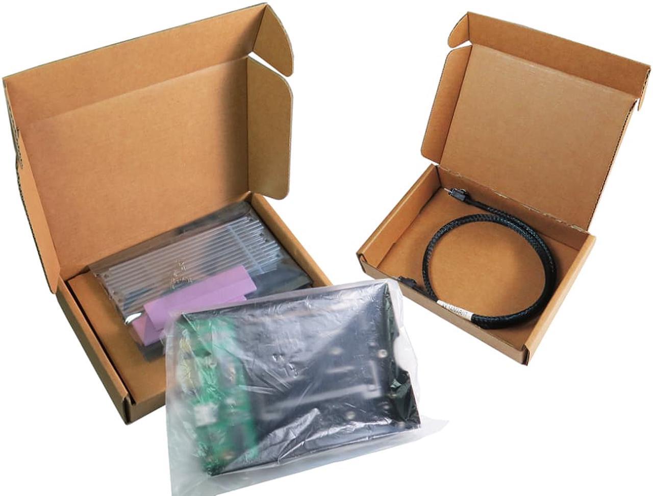 Alt view image 6 of 6 - Innocard 3.5" Slimline SAS & SATA to M.2 SSD x2 drive tray with Slimline SAS to Slimline SAS Cable KIT