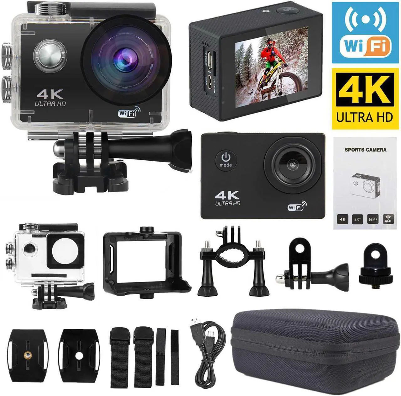 Main image of SJ9000 Wifi 1080P 4K Ultra HD Sport Action Camera DVR DV Waterproof Camcorder US