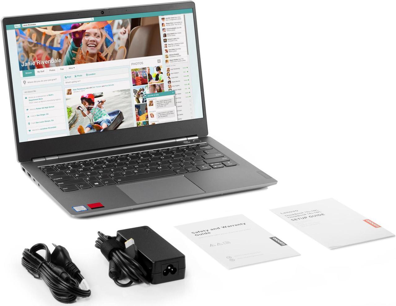 Alt view image 7 of 7 - Lenovo ThinkBook 14s Notebook, 14" FHD Display, Intel Core i5-8265U Upto 3.9GHz, 8GB RAM, 2TB NVMe SSD, AMD Radeon 540X, HDMI, Wi-Fi, Bluetooth, Windows 10 Home