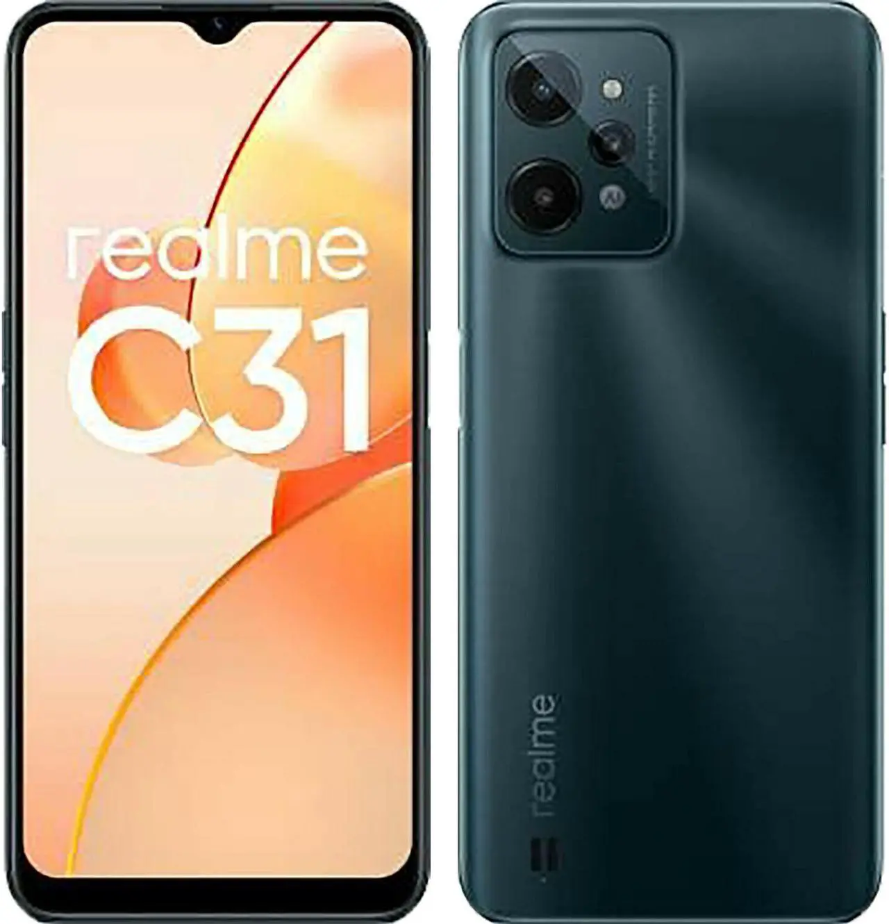 Realme C31 Dual-Sim 64GB ROM + 4GB RAM (GSM only | No CDMA) Factory Unlocked 4G/LTE SmartPhone (Dark Green) - International Version