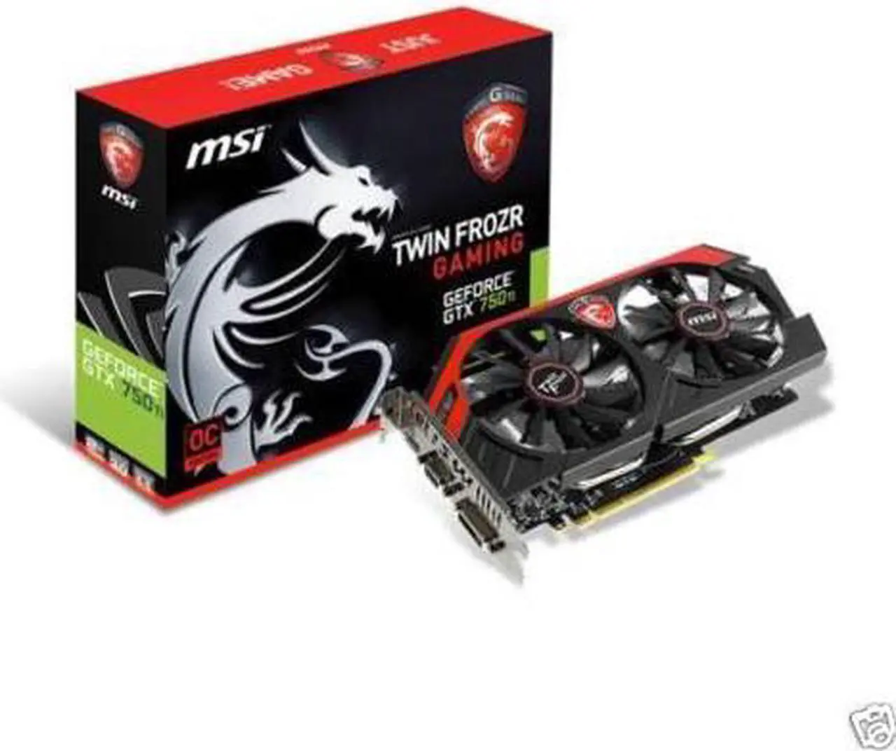 Alt view image 5 of 5 - MSI GeForce GTX 750Ti 2GB GAMING DirectX 12 N750Ti TF 2GD5/OC 128-Bit GDDR5 PCI Express 3.0 x16 HDCP Ready Video Graphics Card