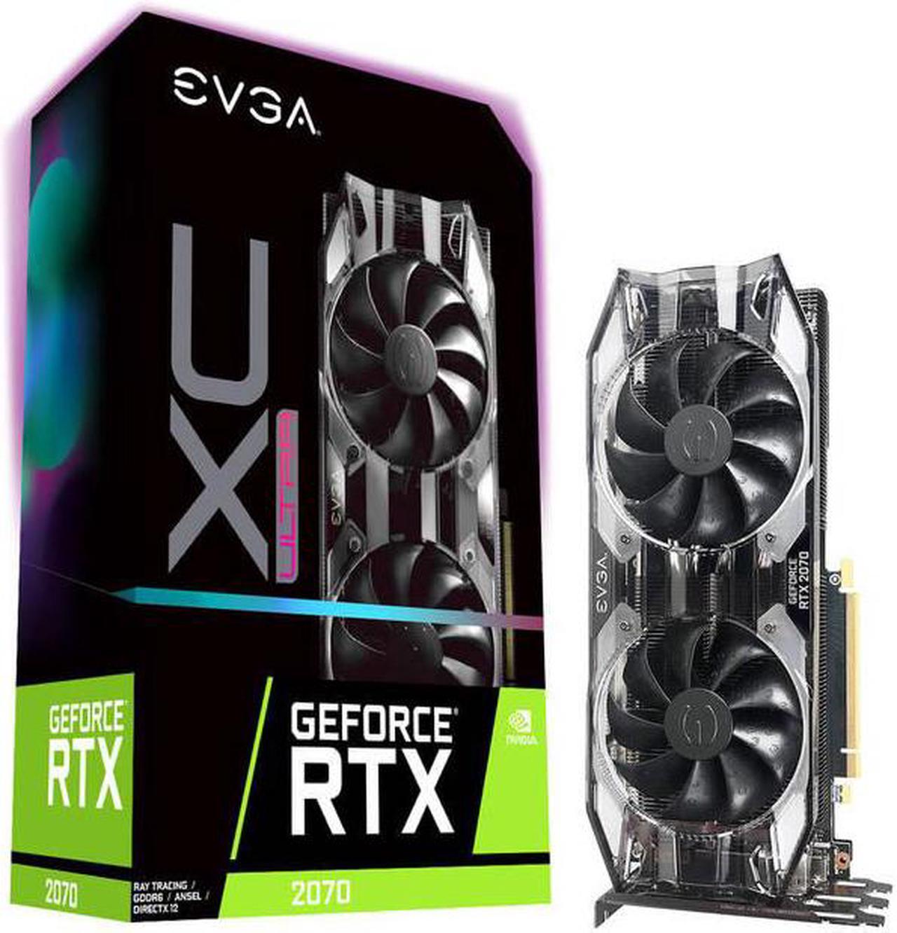 Main image of EVGA NVIDIA GeForce RTX 2070 XC ULTRA GAMING 8GB GDDR6 HDMI/3DisplayPort/USB Type-C PCI-Express Video Card w/ RGB LED