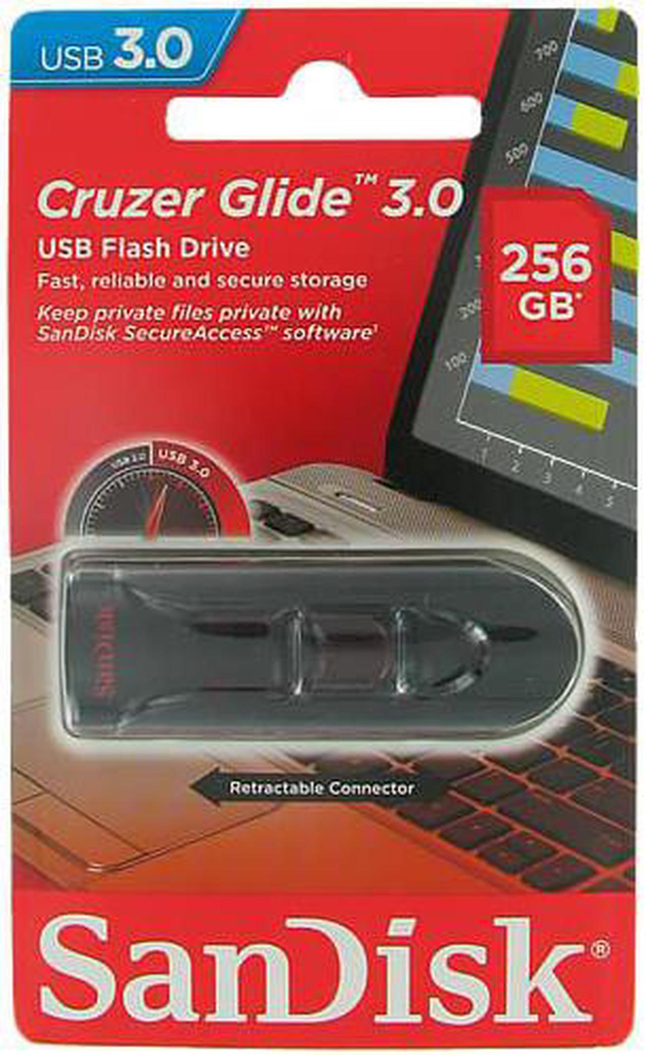 SanDisk 256GB Cruzer Glide USB 3.0 Flash Drive SDCZ600-256G-G35 Retail (1 Pack)