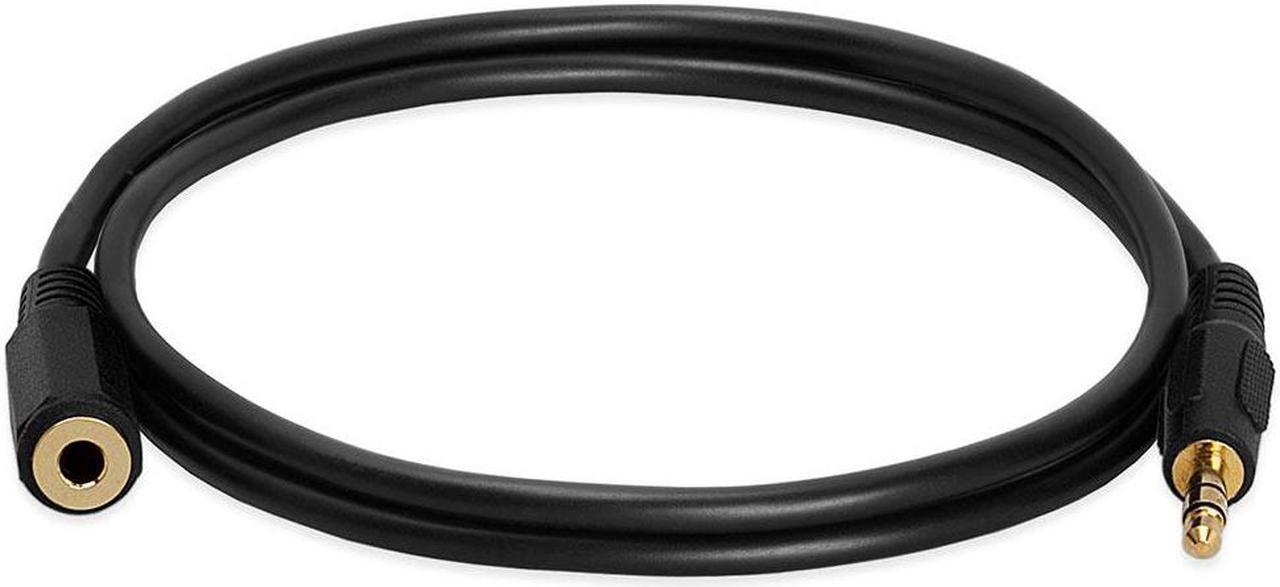 Alt view image 2 of 7 - Cmple - [2 PACK] 3 Feet AUX Extension Cord, Headphone Cable Extender, 3.5mm Male to Female Stereo Audio Cord for PC, Mac, TV, TV-Box, Media Player, Game Console, Speakers, Headsets
