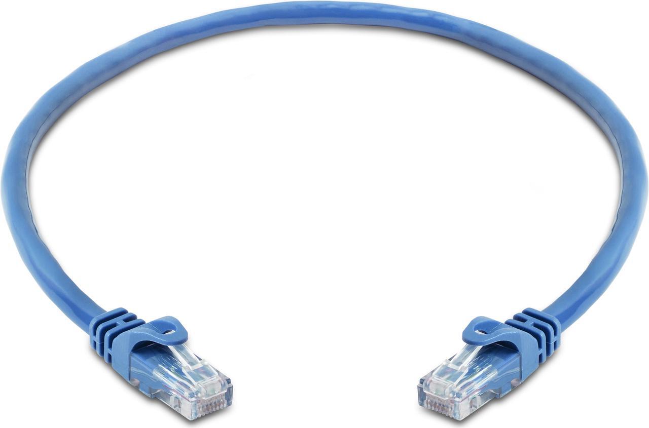 Alt view image 2 of 6 - Cmple - [2 PACK] 1.5 Feet Cat6 Ethernet Patch Cable, 10Gbps Cat6 Network Cord with Snagless RJ45 Connectors, 10 Gigabit Computer Internet LAN Cable - Blue