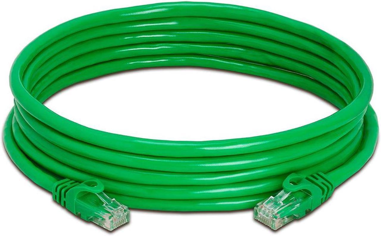 Alt view image 2 of 6 - Cmple - [20 PACK] 15 Feet Cat6 Ethernet Cable, Network Patch Cord, 550 MHz 10 Gbps Cat6 Internet Wire, Computer LAN Cable with RJ-45 Connectors - Green