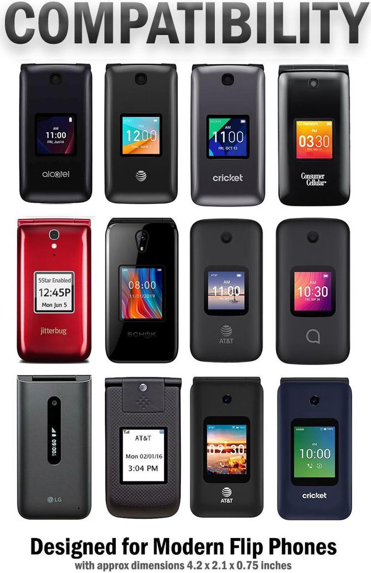 Alt view image 11 of 11 - case for kyocera flip phone, nakedcellphone black vegan leather vertical pouch [with belt loop, metal clip, magnetic closure] for duraxv extreme e4810, duraxv lte e4610, duraxe epic e4830, duraxtp