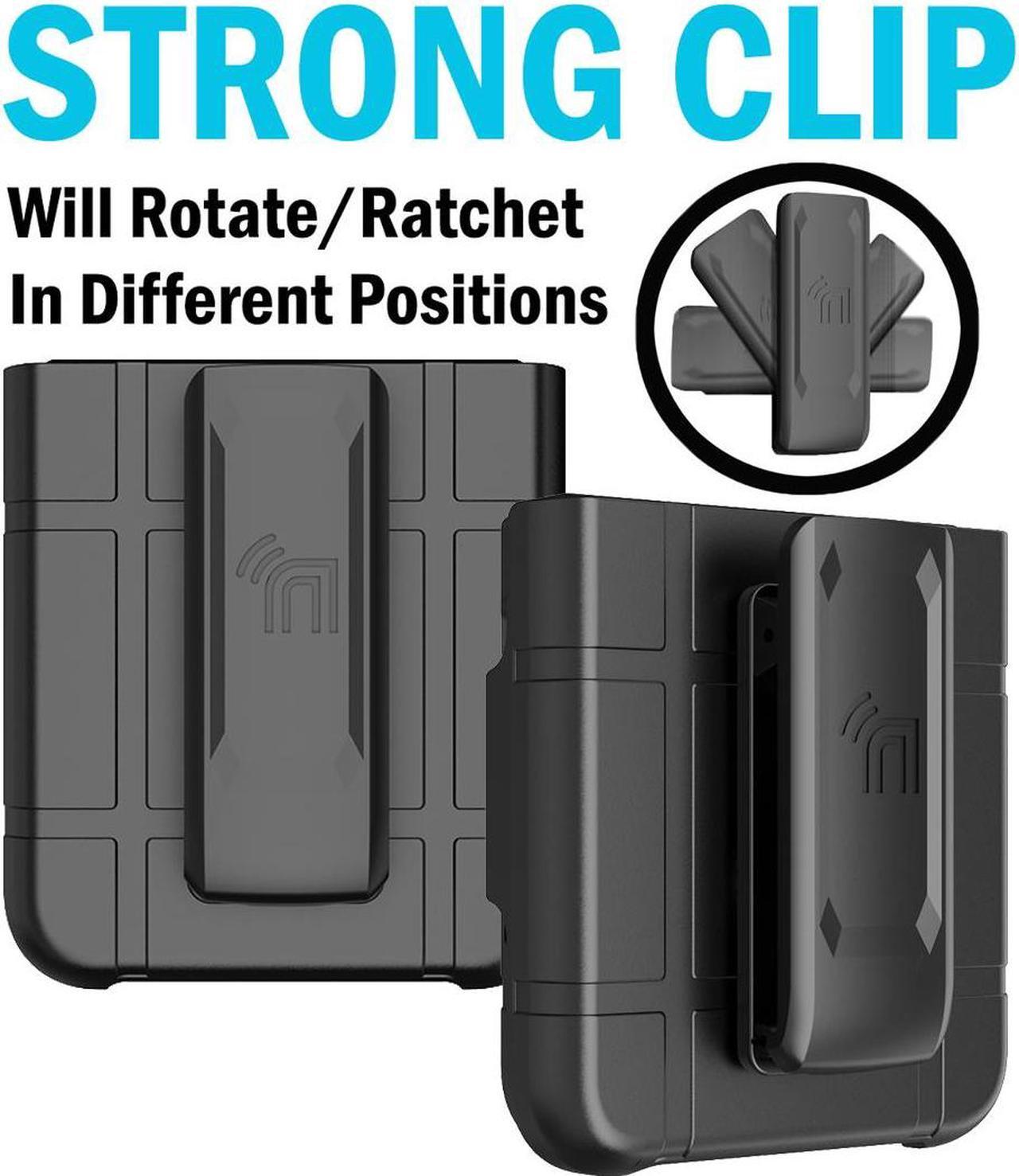 Alt view image 3 of 7 - Hard Case Cover and Belt Clip Holster for Motorola RAZR 2024/2025 Phone - Black