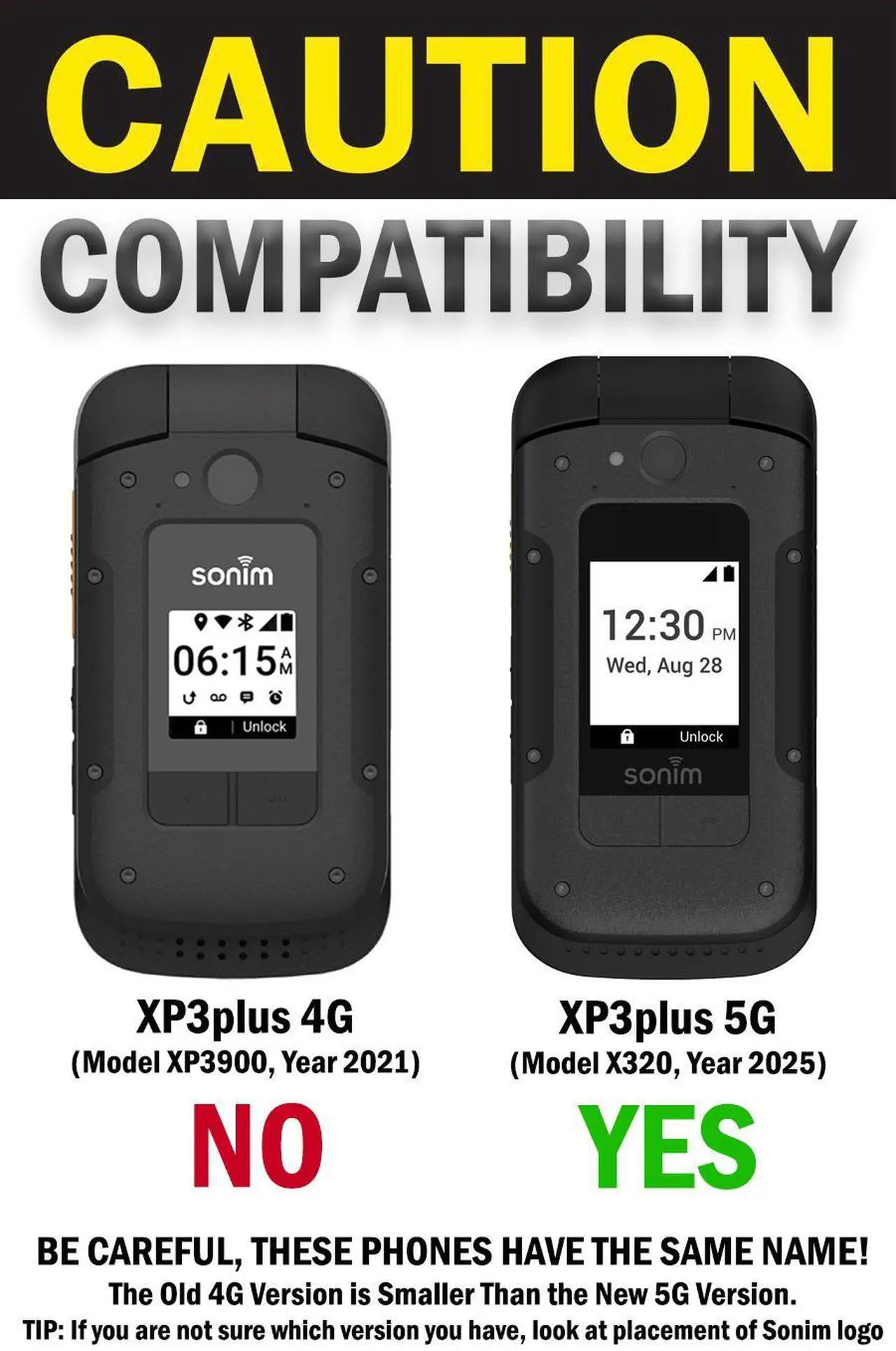 Alt view image 7 of 7 - Grid Texture Hard Shell Case Cover for Sonim XP3 Plus 5G (X320) - Bright Orange