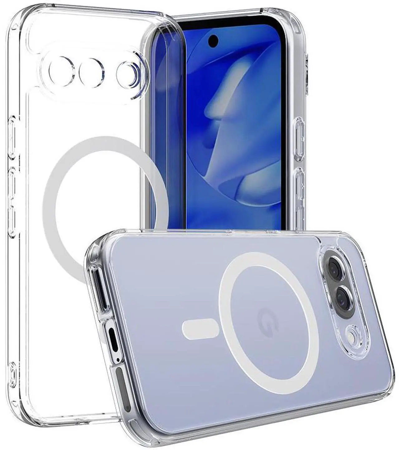 Main image of Clear Acrylic TPU Case for Google Pixel 9A Phone - Compatible with MagSafe