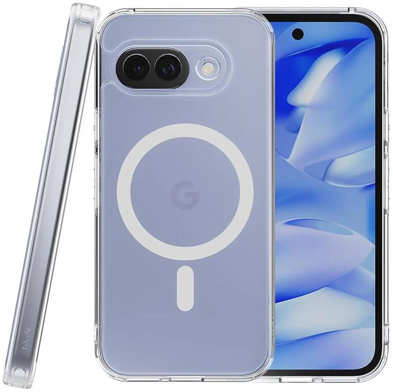 Alt view image 2 of 6 - Clear Acrylic TPU Case for Google Pixel 9A Phone - Compatible with MagSafe