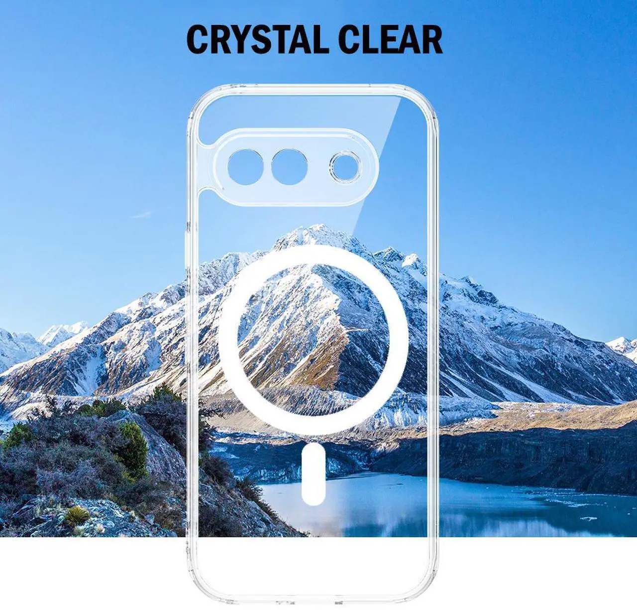 Alt view image 5 of 6 - Clear Acrylic TPU Case for Google Pixel 9A Phone - Compatible with MagSafe