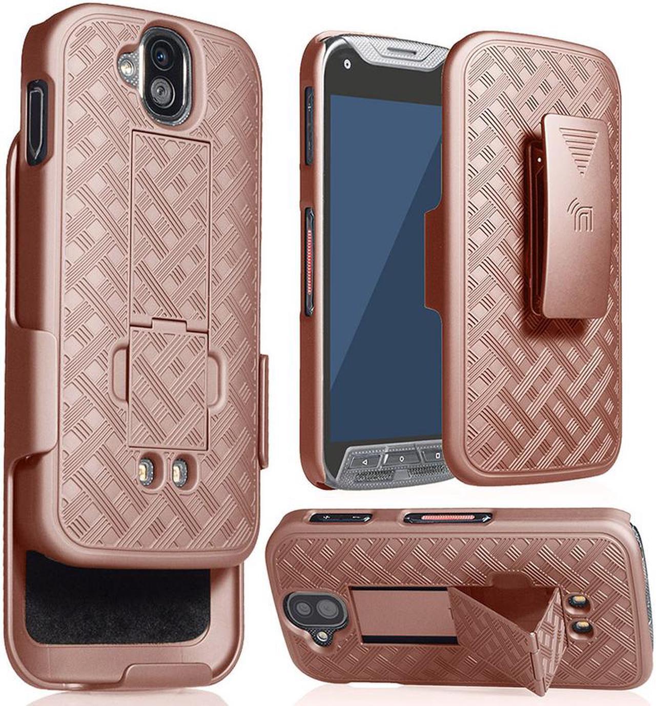 Main image of Rose Gold Pink Case Kickstand Cover Belt Clip Holster for Kyocera Duraforce Pro