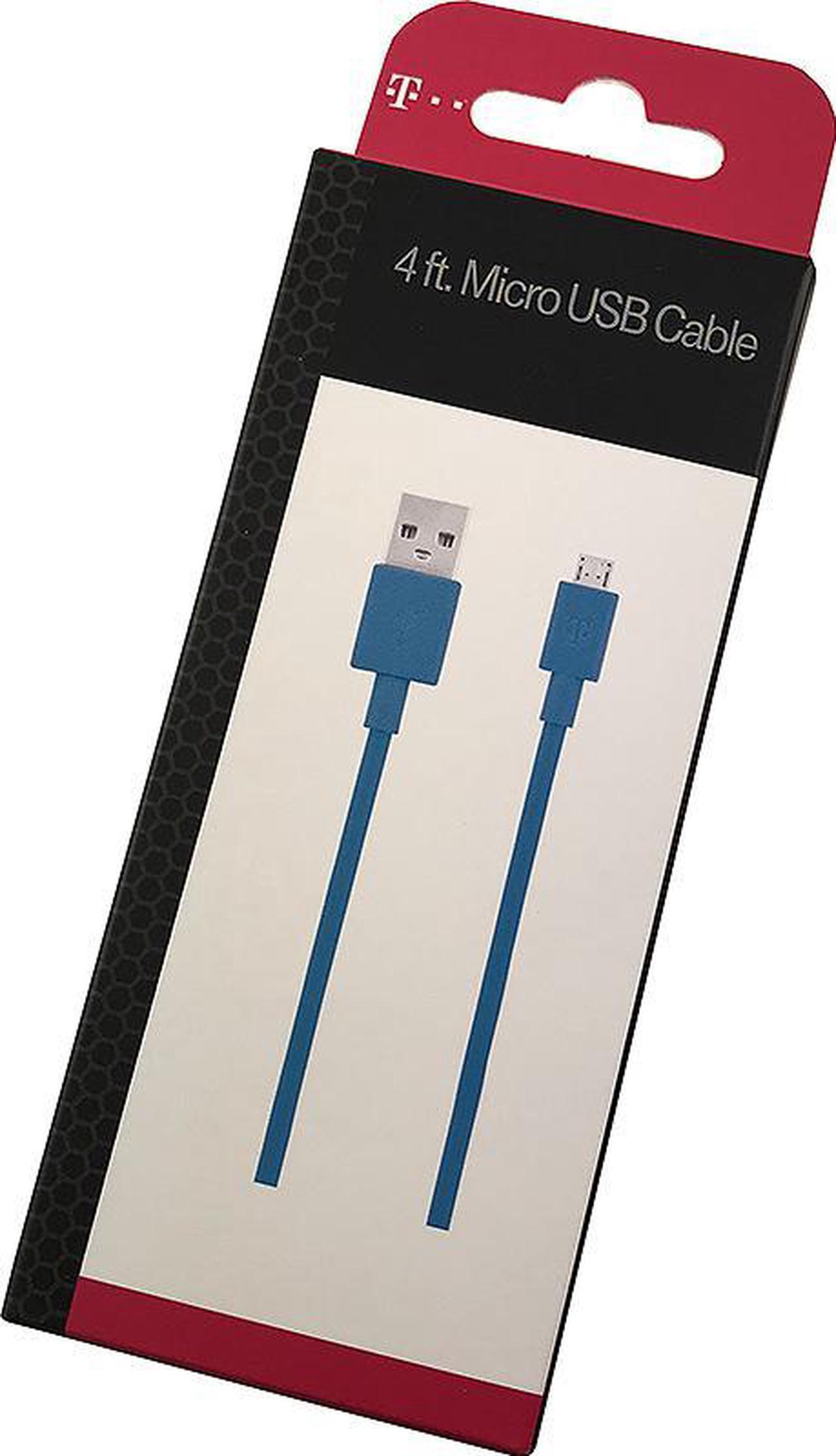Alt view image 3 of 3 - ORIGINAL OEM T-MOBILE 4-FOOT BLUE USB CHARGE/SYNC CABLE FOR MICRO USB PHONES