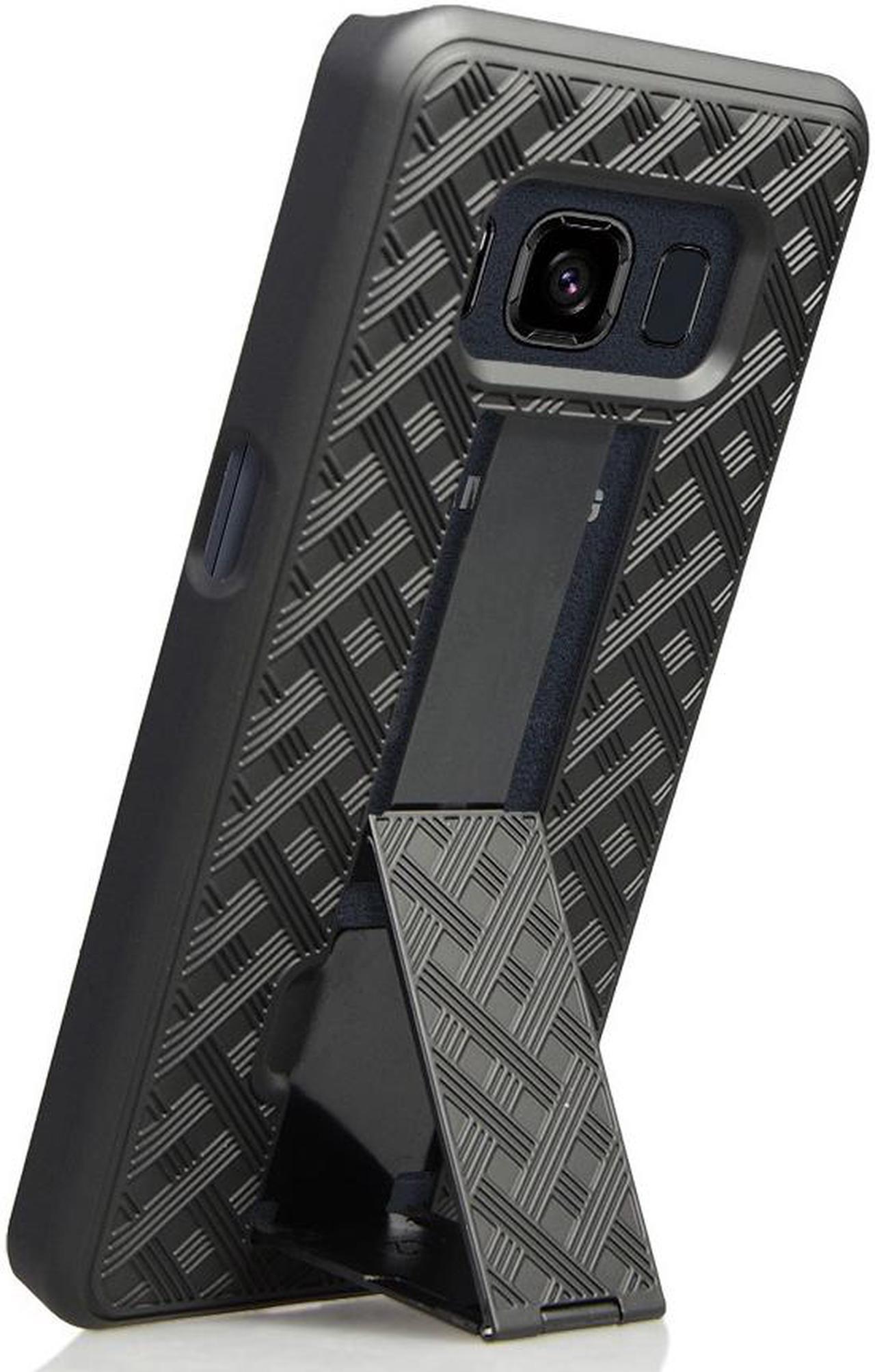 Main image of Black Kickstand Slim Case Hard Cover for Samsung Galaxy S8 Active (SM-G892)