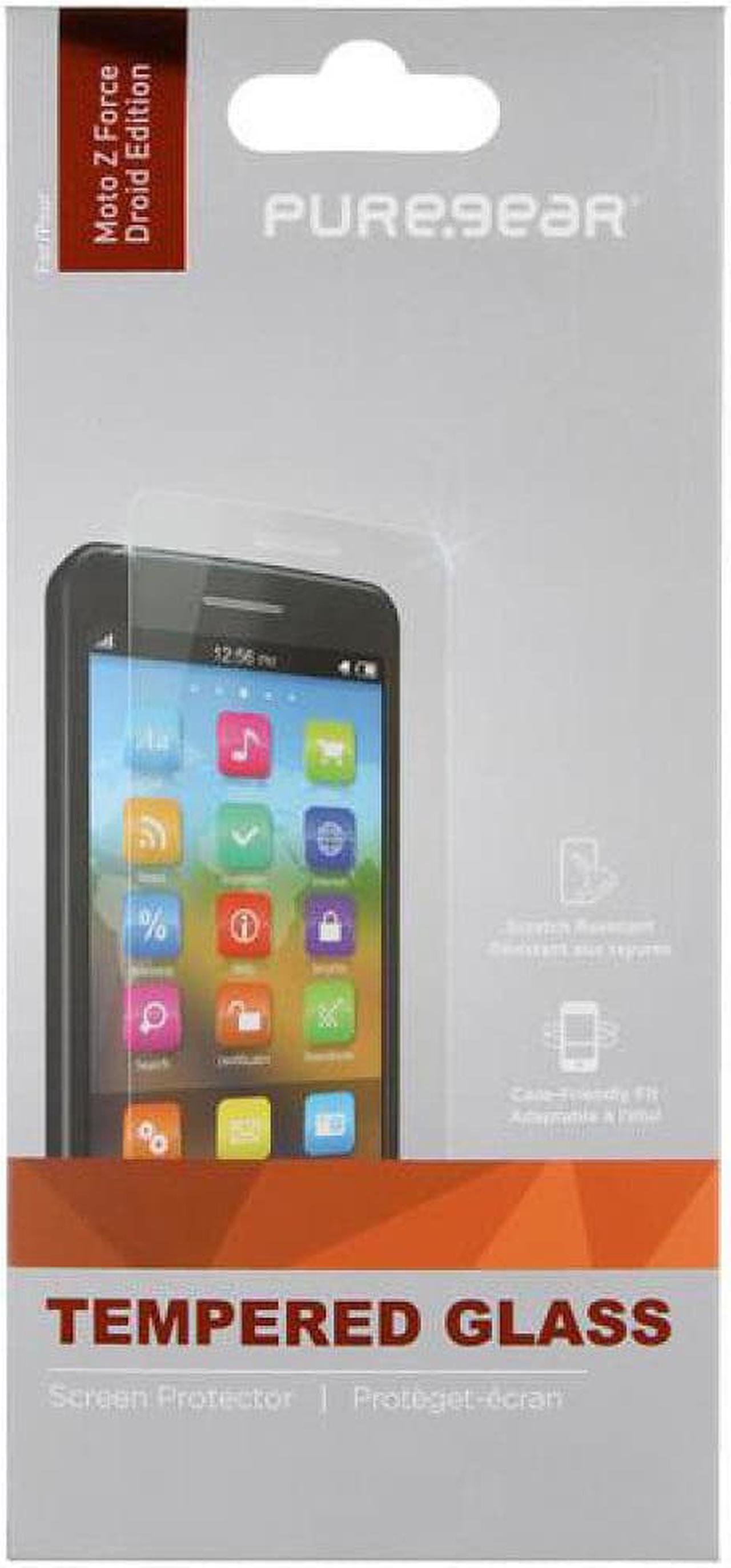 Alt view image 2 of 4 - PUREGEAR HARD 9H TEMPERED GLASS SCREEN PROTECTOR GUARD FOR MOTOROLA MOTO Z FORCE