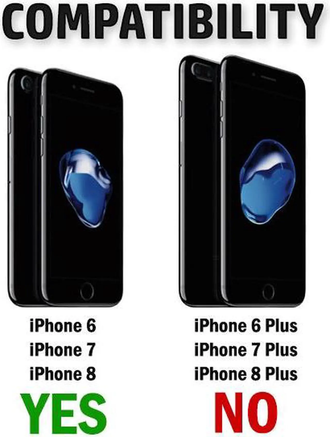Alt view image 6 of 6 - Hard Tempered Glass Screen Protector Scratch Guard for iPhone 8, iPhone 7