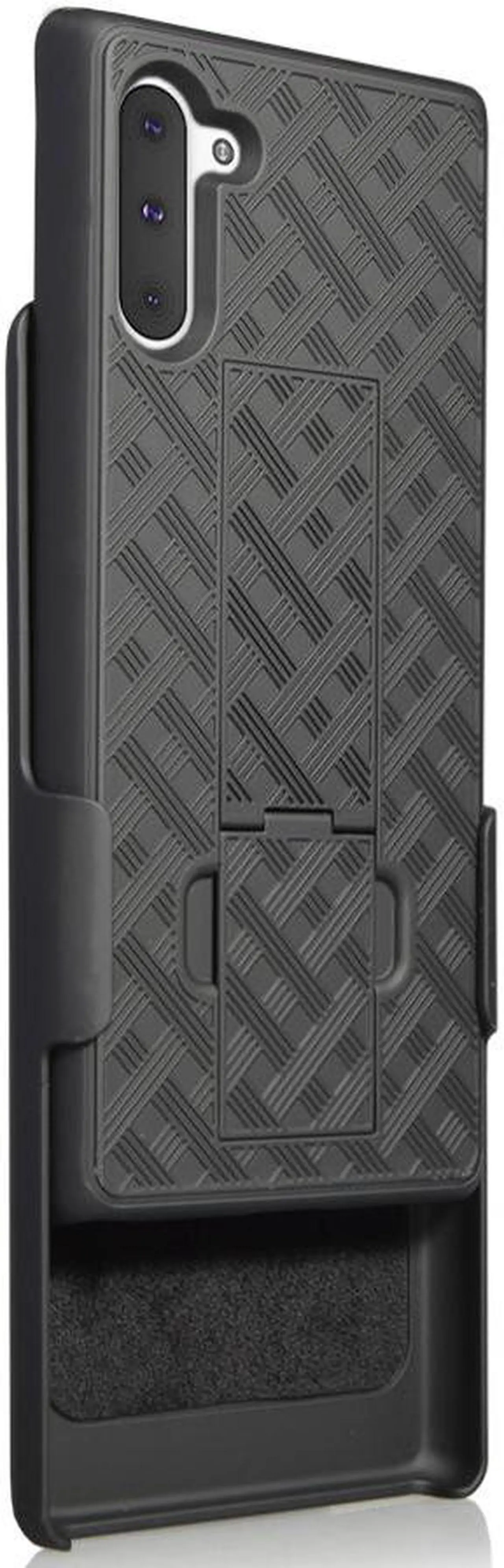 Alt view image 5 of 7 - Black Case Kickstand Cover + Belt Clip Holster Holder for Samsung Galaxy Note 10