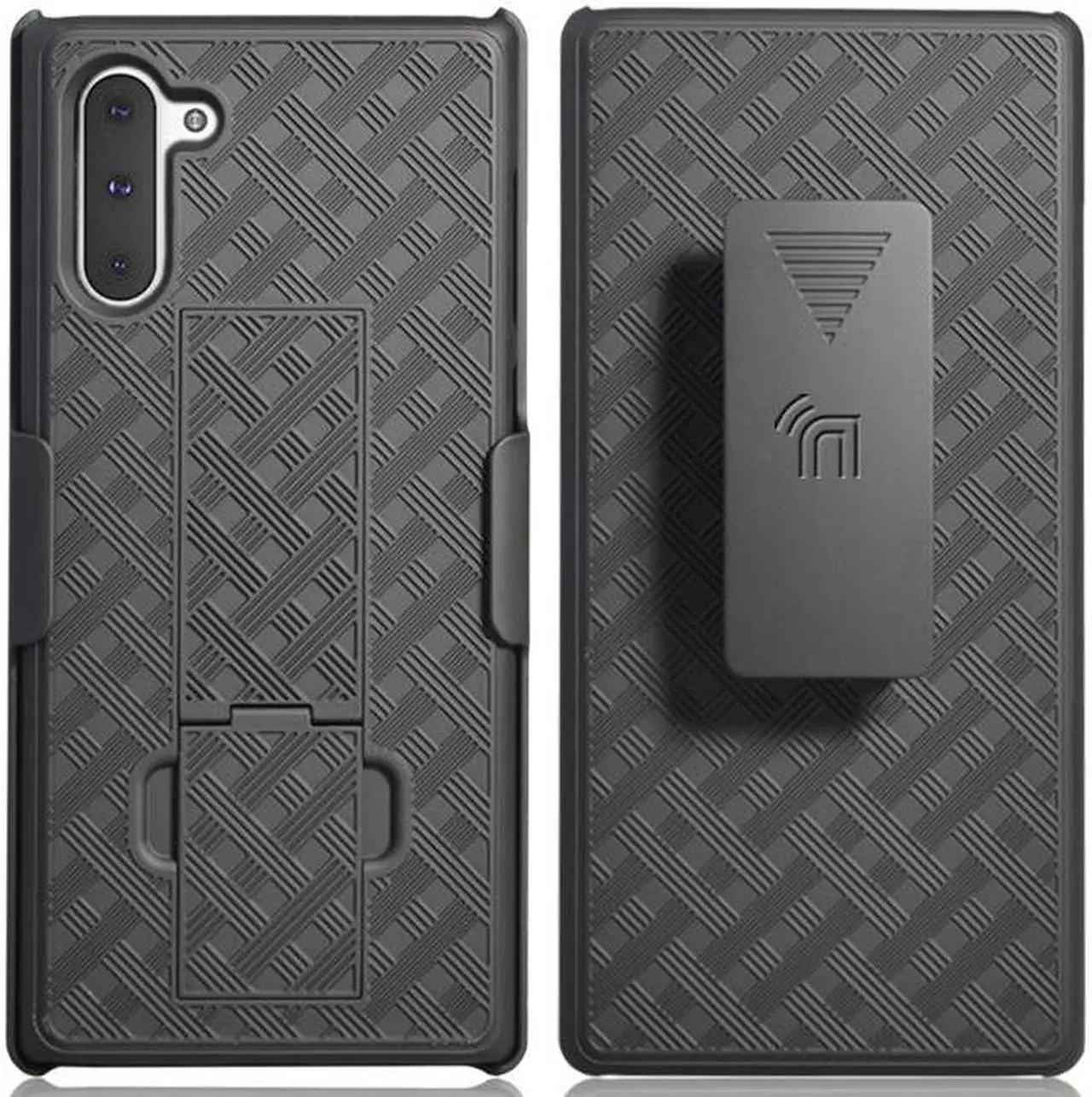 Alt view image 3 of 7 - Black Case Kickstand Cover + Belt Clip Holster Holder for Samsung Galaxy Note 10
