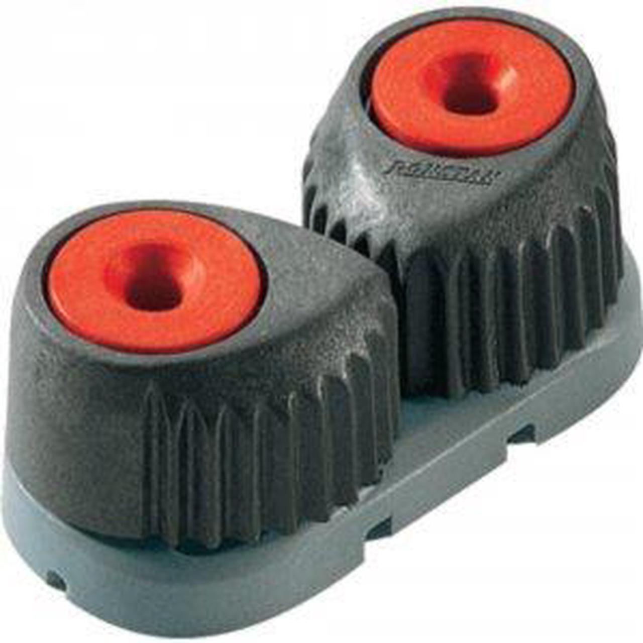 Alt view image 2 of 2 - RONSTAN SMALL T-CLEAT CAM CLEAT RED W/GREY BASE  RF5001