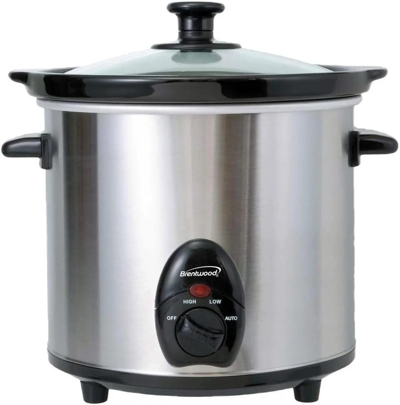 Alt view image 12 of 18 - Brentwood SC-130S 3-Quart Slow Cooker (Stainless Steel Body)