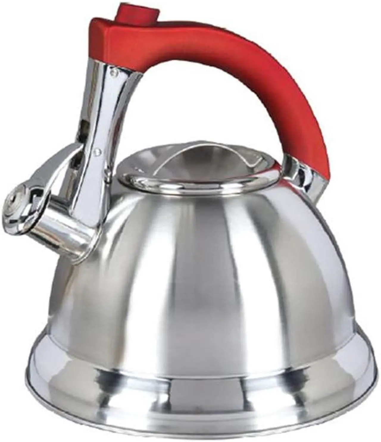 Alt view image 3 of 4 - Mr. Coffee 63017.02 Mr. Collinsbroke 2.4 Qt. Stainless Steel Tea Kettle with Red Handle