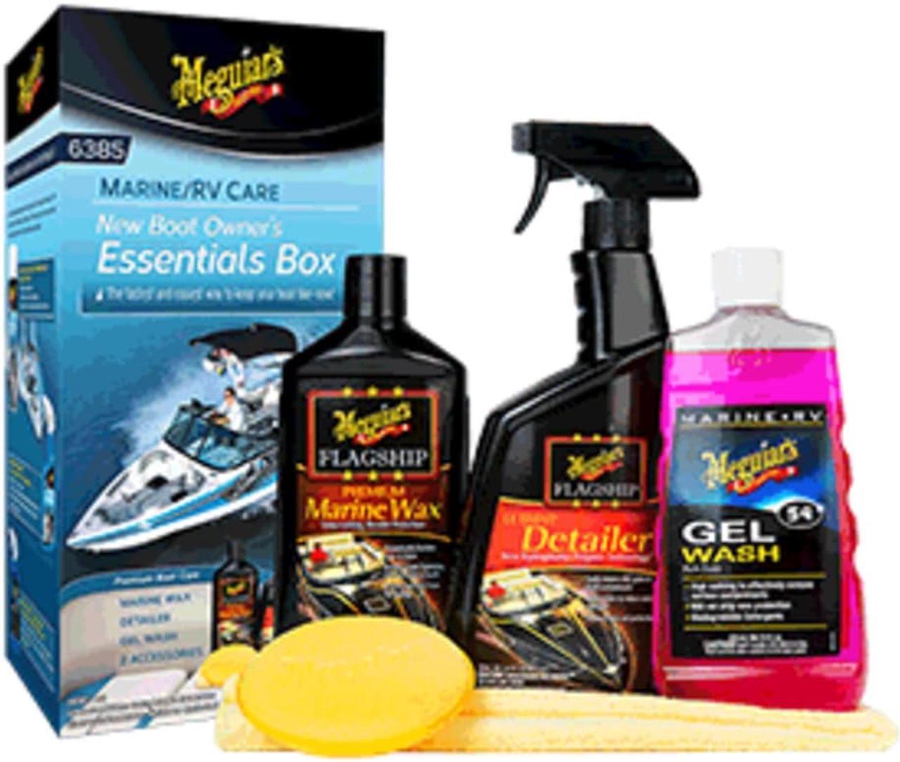 Alt view image 5 of 7 - Meguiar's M6385 New Boat Owners Essential Box 5 Piece Cleaning Wax Wash Kit
