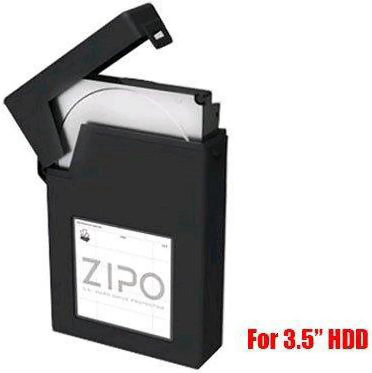 Alt view image 2 of 4 - iMBAPrice Zipo 3.5" Stackable Hard Drive Protective Case - 3.5-Inch IDE/SATA HDD Storage Box (Pack of 2) Black