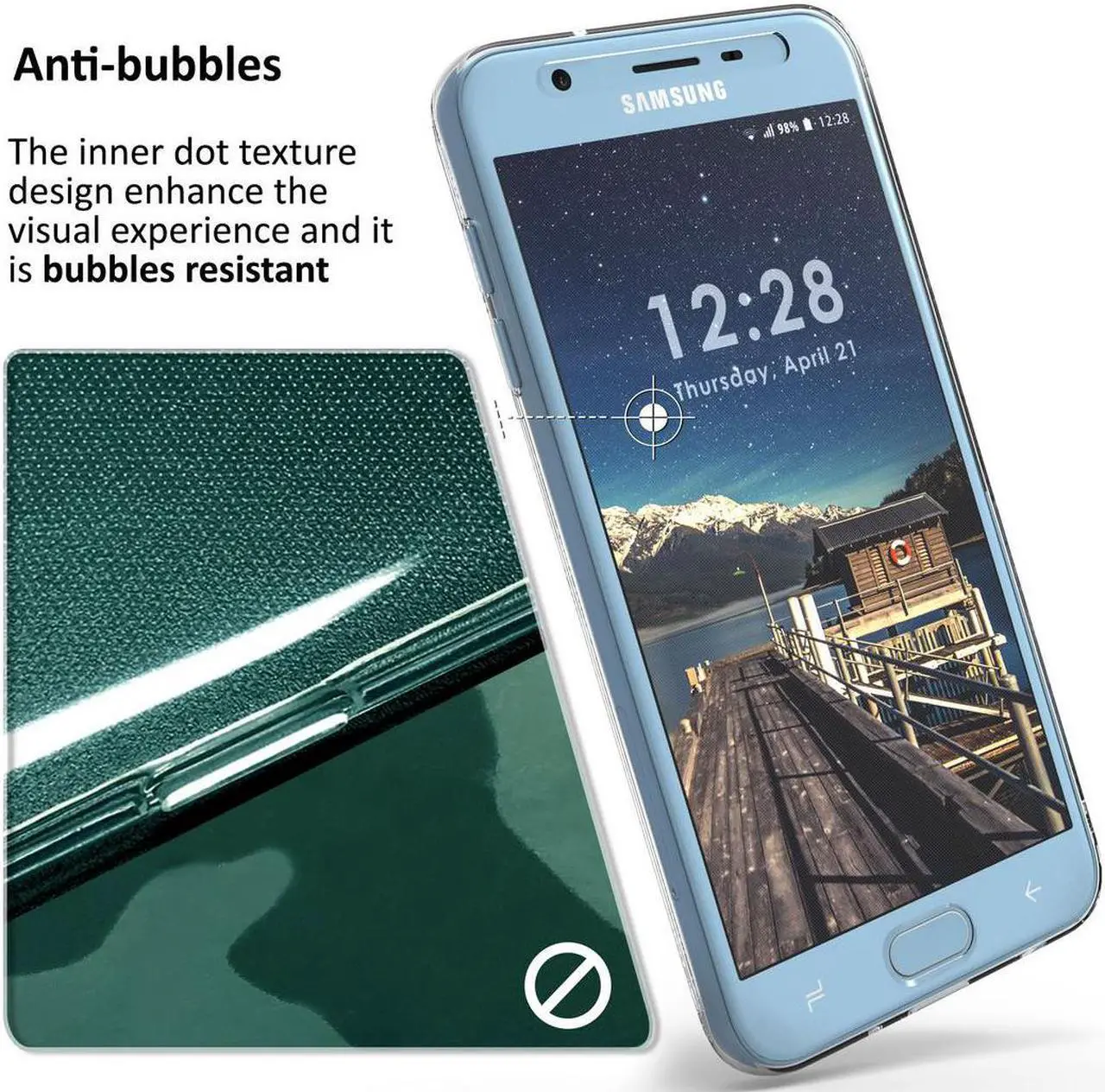 Alt view image 6 of 6 - Clear Screen Guard Full Body Wrap Case Cover for Samsung Galaxy J3 (2018) J337