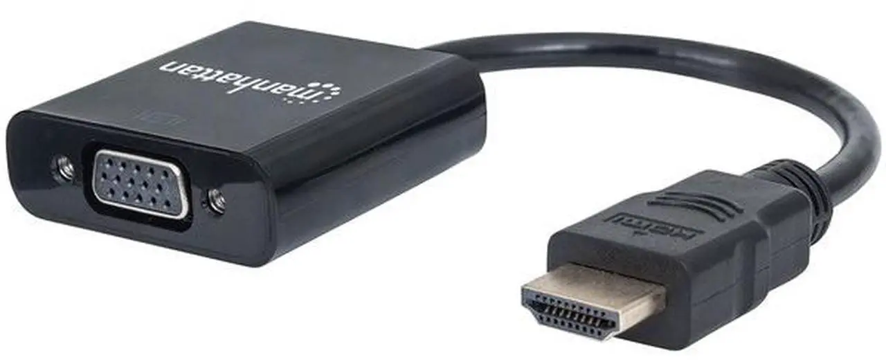 Alt view image 5 of 10 - Manhattan Hdmi Male To Vga Female Converter With Optional Usb Micro-B Power Port - Retail Blister