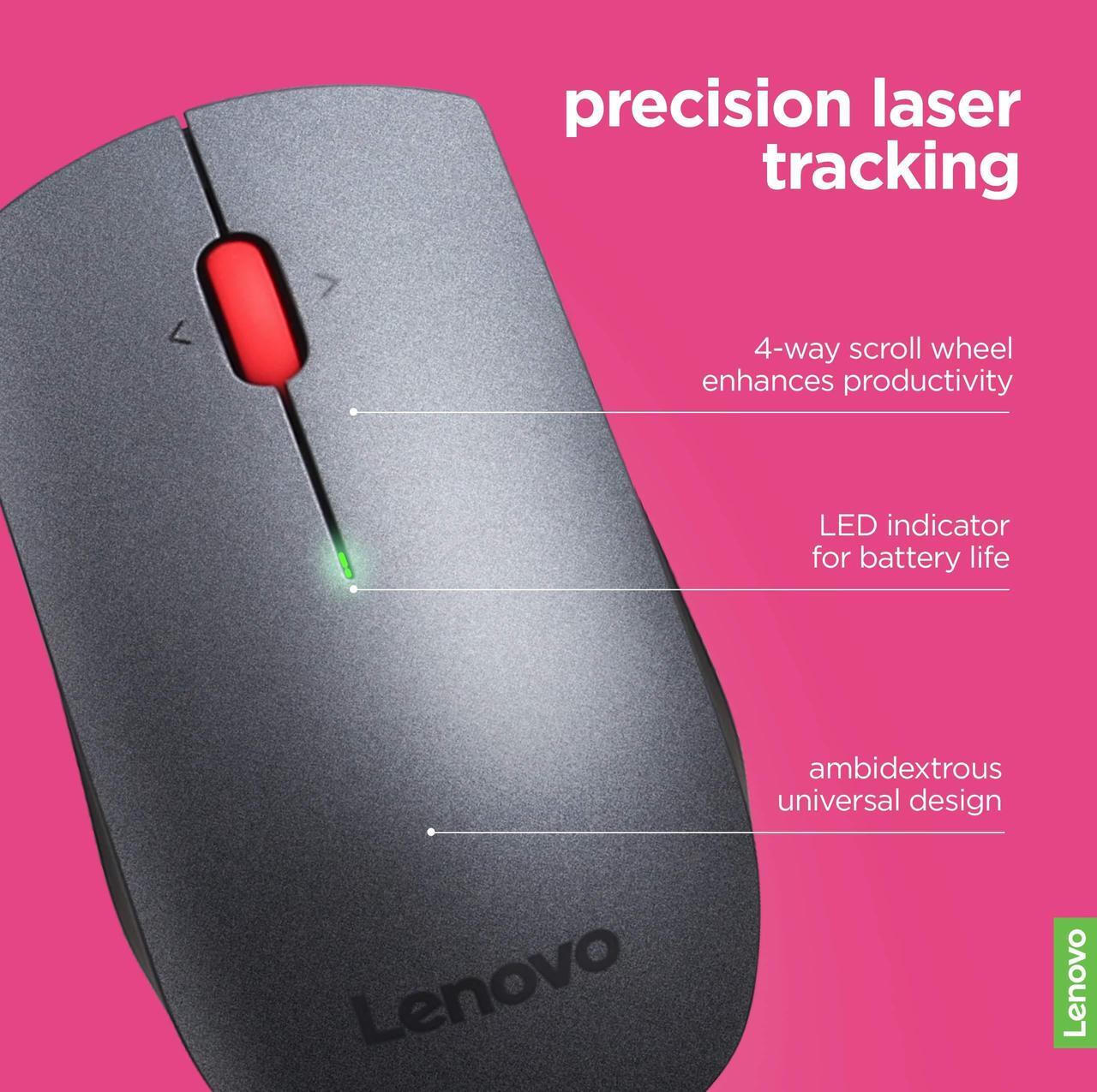 Alt view image 10 of 12 - Lenovo 700 Wireless Laser Mouse