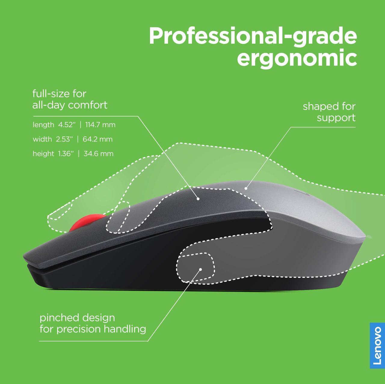 Alt view image 9 of 12 - Lenovo 700 Wireless Laser Mouse