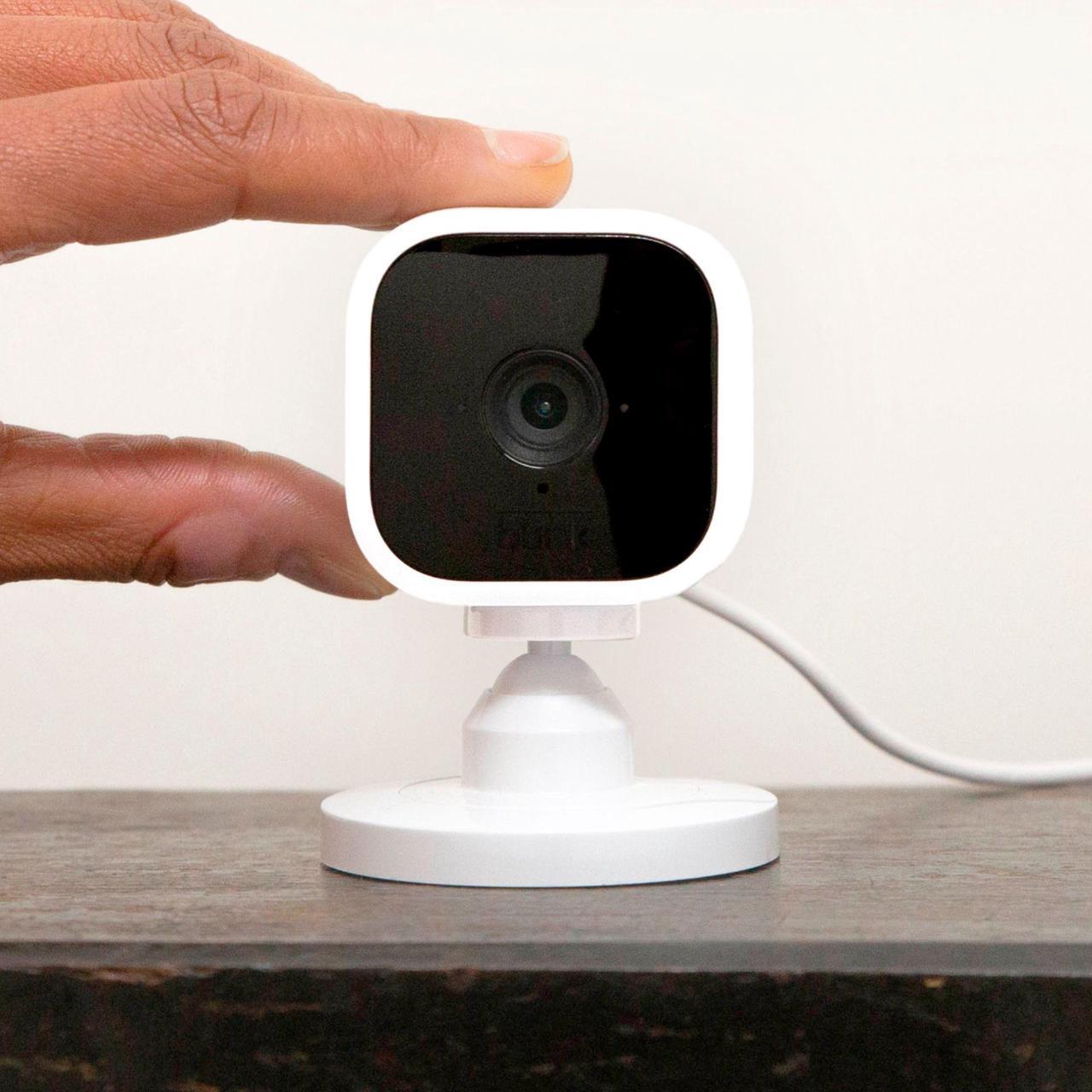 Alt view image 7 of 20 - Blink Mini Compact indoor plug-in smart security camera 1080 HD video motion detection Works with Alexa – 1 camera White