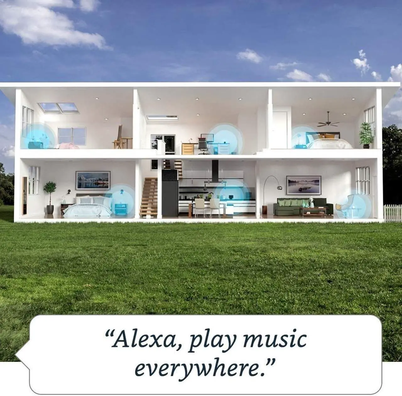 Alt view image 3 of 20 - Echo Dot (4th Gen) | Smart Speaker with Alexa | Glacier White