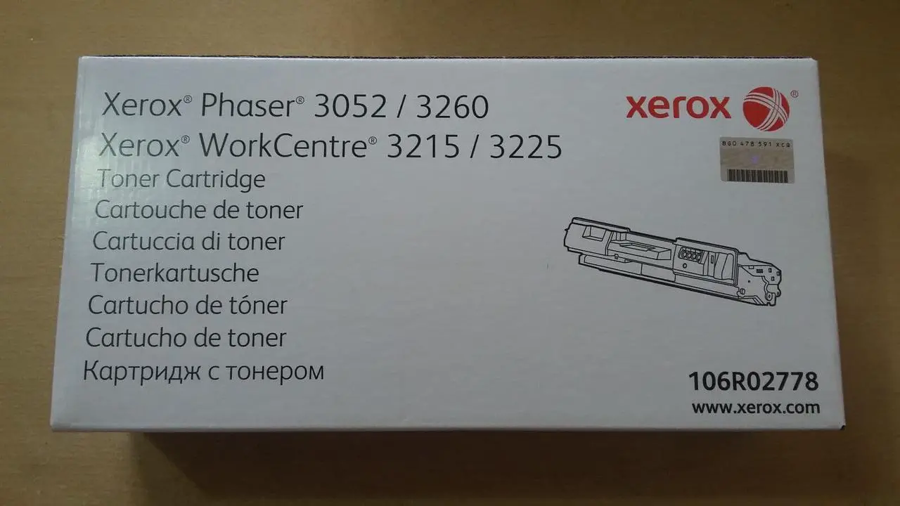 Alt view image 2 of 3 - Genuine Xerox Phaser 3052/3215/3225/3260 Printer Black Toner Cartridge 106R02778