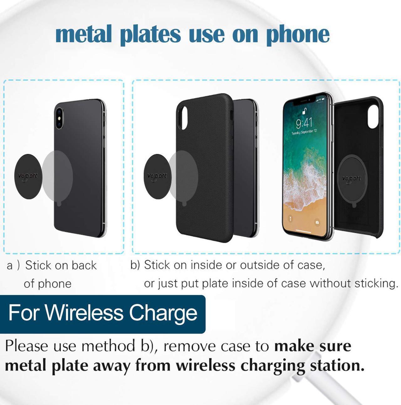 Alt view image 6 of 7 - Sticky Adhesive Compatible with Pop Socket, VOLPORT 3M VHB Double Sided Tape Sticker Pads Compatible Pop-Socket with Round Magic Metal Plate Replacement Kit for Magnetic Phone Car Mount Magnet Holder